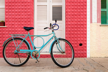 Fototapeta premium bicycle in front of old house