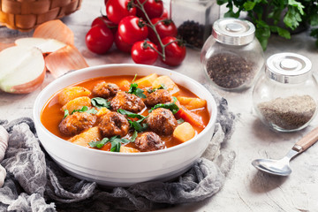 Albondigas - tomato soup with meatballs