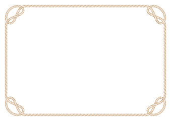Vector square rope frame border line © Jan