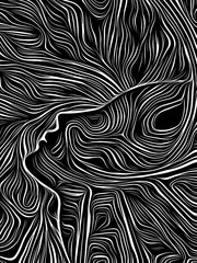 Mind Vortex Woodcut