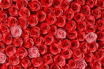 Many red and pink decorative roses background