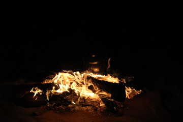 Burning Fire in Safari trip