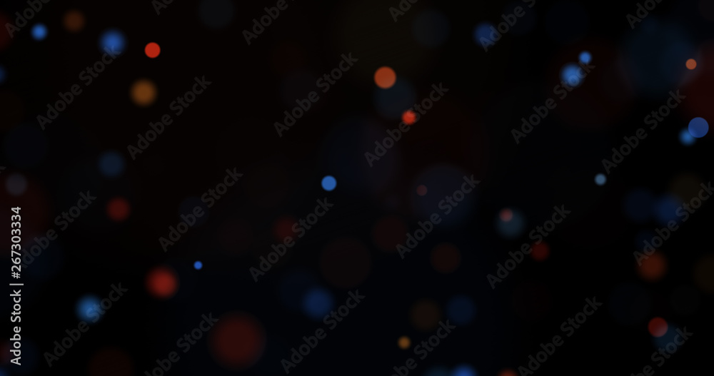 Poster dust particles. abstract background of particles. bokeh of lights on black background. 3d rendering