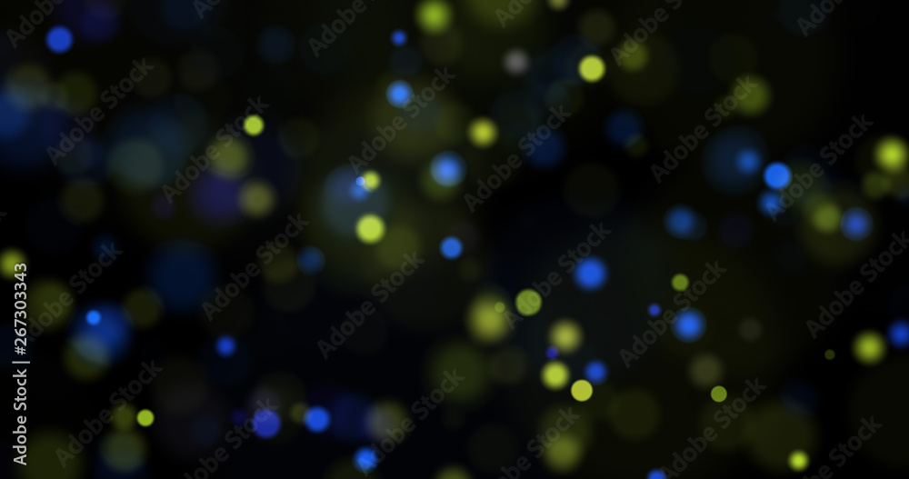 Poster dust particles. abstract background of particles. bokeh of lights on black background. 3d rendering