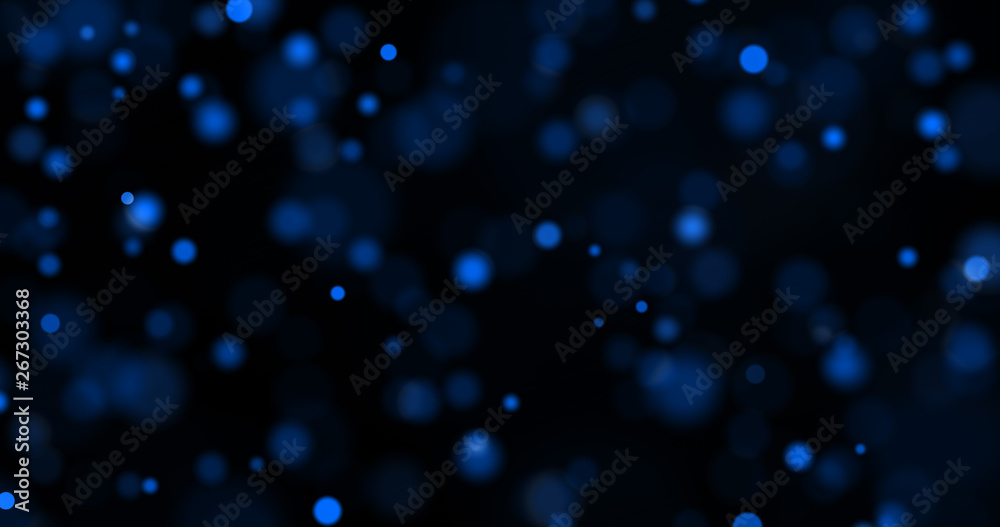 Aufkleber dust particles. abstract background of particles. bokeh of lights on black background. 3d rendering