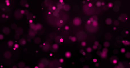 Dust particles. Abstract background of particles. Bokeh of lights on black background. 3d rendering