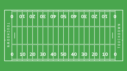 American football field background. Rugby stadium grass field illustration © kolonko