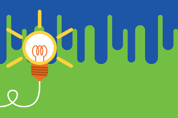 Big idea light bulb. Successful turning idea invention innovation. Startup Design business Empty copy space text for Ad website promotion isolated Banner template