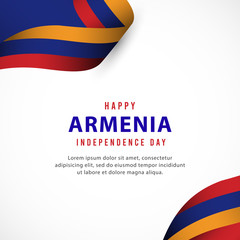 Armenia independence day vector template. Design illustration for banner, advertising, greeting cards or print.