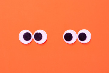 Googly eyes: One pair strabismus and squint mad googly eyes and one pair normal funny eyes next to...