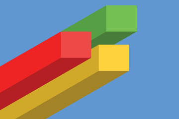 Bar chart line infographics elements 3D photo Flat Design workflow layout Design business Empty template isolated Minimalist graphic layout template for advertising