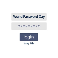 happy world password day vector template. design for your celebration.