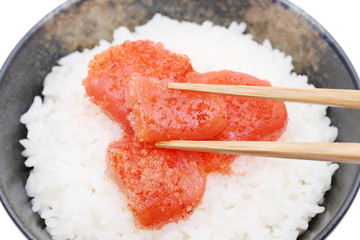 辛子明太子　ご飯