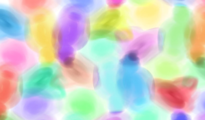 Abstract colorful brush strokes doodles and color blocks