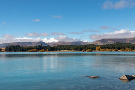 Blue water of Lake Tekapo © Kira