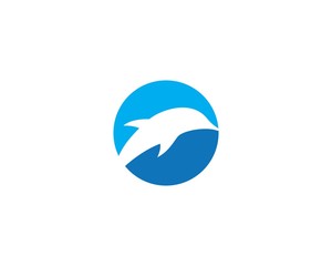 Dolphin logo icon vector