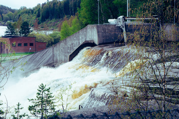 Kongsgossen, wodospad, waterfall, Amot, fossen, Amot, Norwegia, Norway, Norge