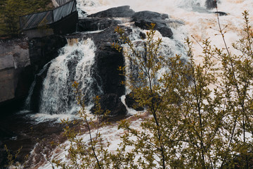 Kongsgossen, wodospad, waterfall, Amot, fossen, Amot, Norwegia, Norway, Norge