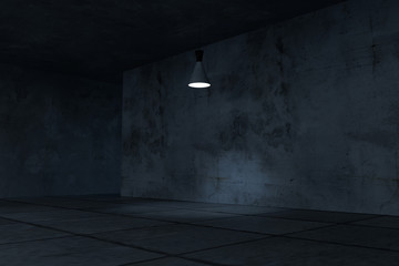 3d rendering, the empty room with exquisite top light.