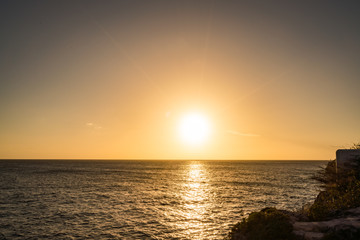 Sunset Views around the Caribbean Island of Curacao