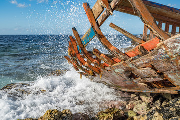 Coastline Views around the Caribbean Island of Curacao