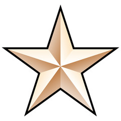Obraz premium Gold Star Vector Illustration