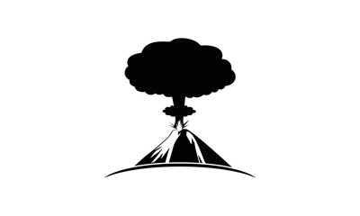 Eruption volcano icon