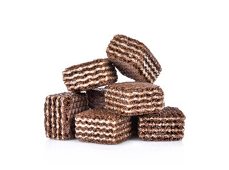 Wafer cookies isolate on white background