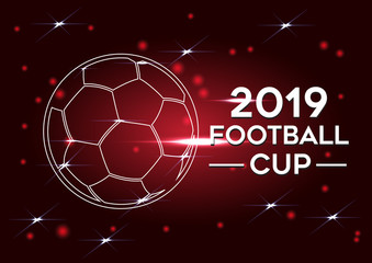 2019 football cup red background