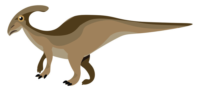 Image of charonosaurus dinosaur, vector or color illustration.