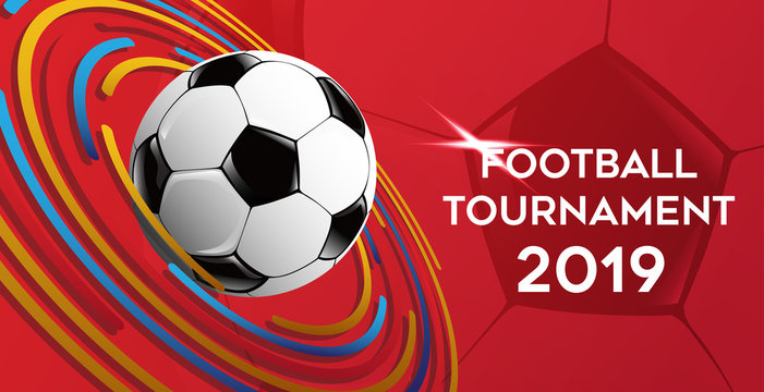 Red Football tournament background
