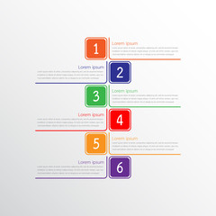 Vector infographic templates used for detailed reports. All 6 topics.
