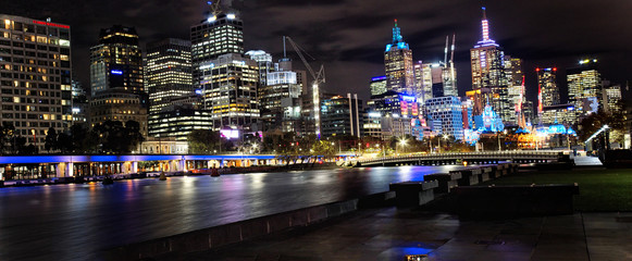 Fototapeta na wymiar Melbourne Cityscape by night