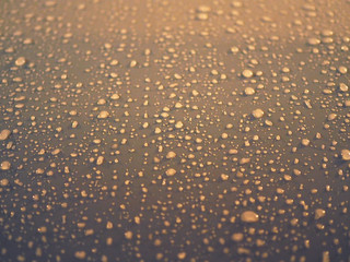 drop water on surface of steel