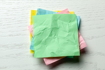 Office colored wrinkled notes for paper empty.
