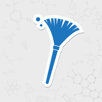 Simple Feather Duster Illustration. Cleaning Flat Vector Icon