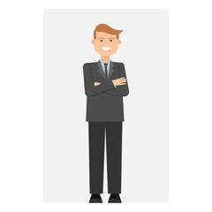 Businessman, office worker. Vector, illustration, flat