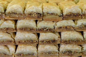 Baklava in market