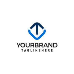 arrow symbol logo design concept template vector