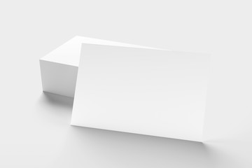 Mock up of businesscard on a white background - 3d rendering