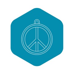 Fototapeta premium Rock sign icon. Outline illustration of rock sign vector icon for web