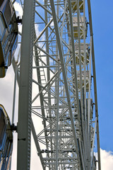 huge white ferris wheel in Budapest