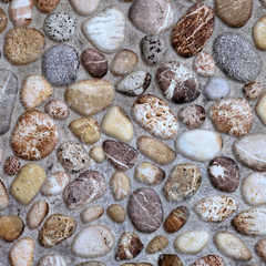 Stone rock surface textured on cement wall background, detail close up, nature background
