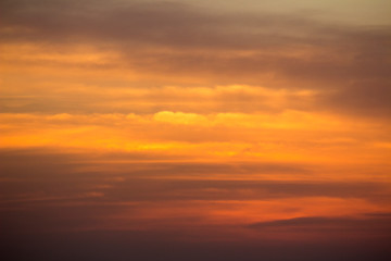 beautiful red sunset and bright sky on the horizon