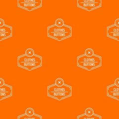 Clothes button craft pattern vector orange for any web design best