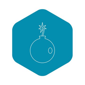 recommend clip art: Cannonball icon. Outline illustration of cannonball vector icon for web