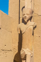 Statue of pharaoh in Karnak Temple Complex in Luxor, Egypt