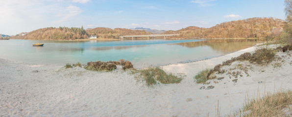 Silver Sands of Morar white sandy Beach Highlands Scotland Great Britain