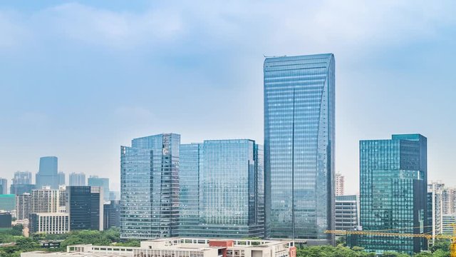 Shenzhen Nanshan District City Skyline Time-lapse Photography