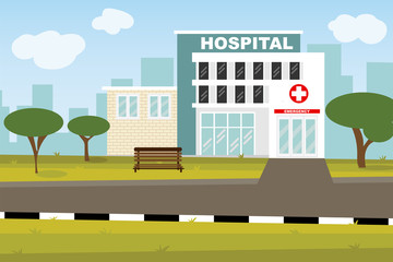 Obraz na płótnie Canvas The professional medical center for health life concept with cartoon, anime and background - vector illustration Eps 10.
